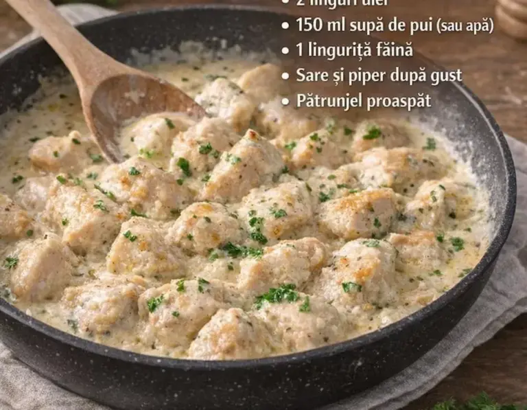 Piept de pui cu smântână – rețetă rapidă și gustoasă