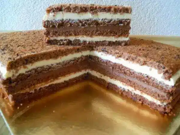 Tort de ciocolata cu 4 blaturi si crema fina